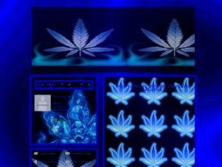 blue weed myspace layout