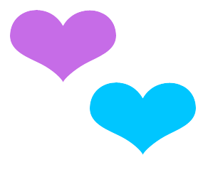 pink-blue-and-purple-hearts myspace layout