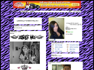 purple zebra myspace layout