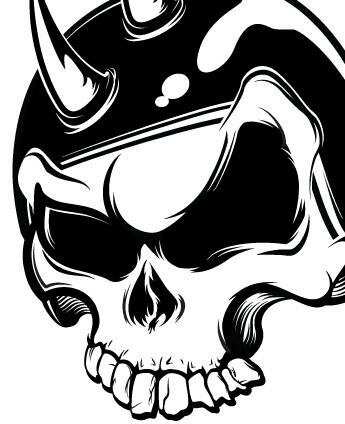 skulls with a spikes myspace layout