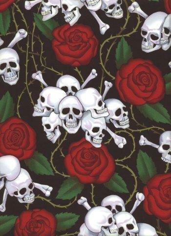 skulls-and-roses myspace layout